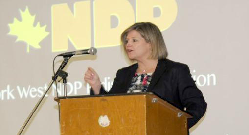 La líder del NDP, Andrea Horwath. Foto: VICTOR AGUILAR.