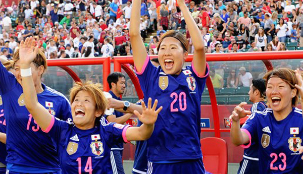 Jugadoras japonesas celebran su pase a la final. 