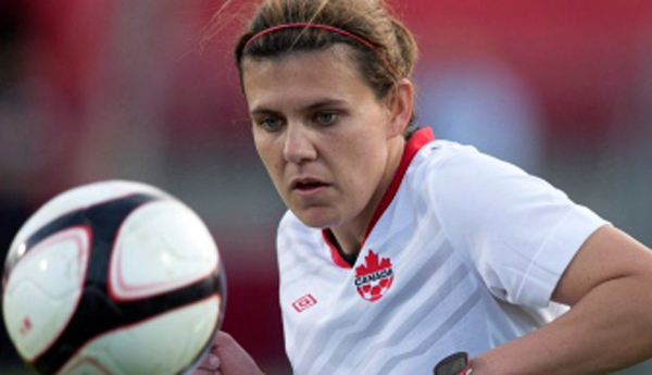 La jugadora estrella de Canada, Christine Sinclair.